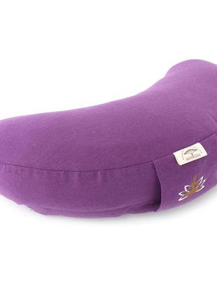 Подушка для йоги та медитації з гречаним лушпінням тм ideia, 46х25х10 см т/бузок