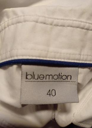 Белоснежная хлопковая блуза рубашка blue motion,p.40/l3 фото