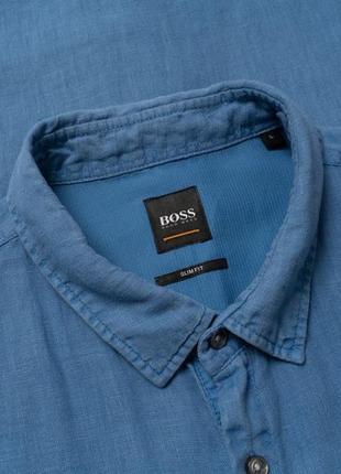 Hugo boss short sleeve linen shirt чоловіча сорочка