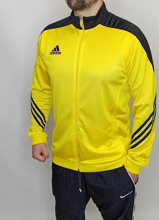 Кофта спортивна олімпійка чоловіча жовта adidas. розмір — l.