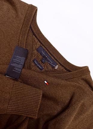 Кофта свитер мужской коричневый tommy hilfiger размер - м