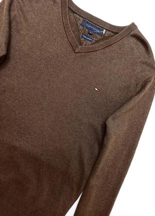 Кофта свитер мужской коричневый tommy hilfiger размер - м