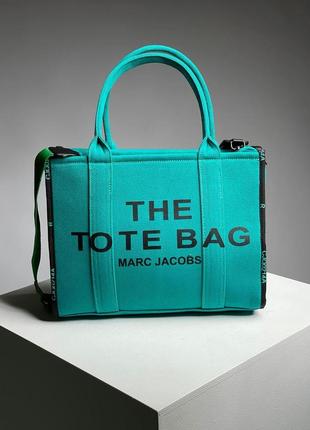 Женская сумка marc jacobs medium tote bag turquoise