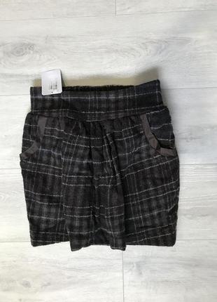 Теплая шерстяная юбка на шелковой подкладке