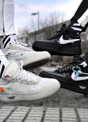 Крутые 👍мужские кроссовки nike air force 1 low off white black. найк єир.5 фото