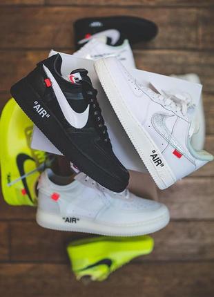 Крутые 👍мужские кроссовки nike air force 1 low off white black. найк єир.6 фото