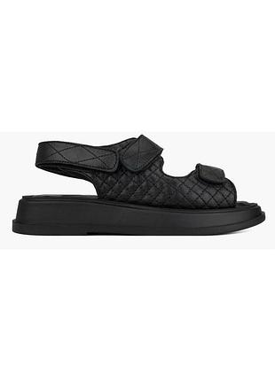 Сандалії жіночі чорні натуральна шкіра україна alromaro — розмір 37 (24 см)