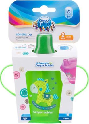 Поїльник-непроливайка canpol babies toys 250 мл зелений (31/200_gre)5 фото