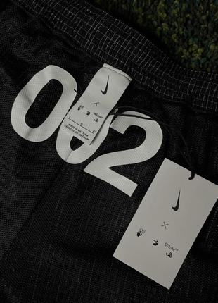 Шорты nike x off-white 002 woven shorts black (new) | original8 фото