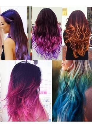 Набор цветных мелков для волос 12 цветов (краска- мел hair chalk 8357-12)3 фото