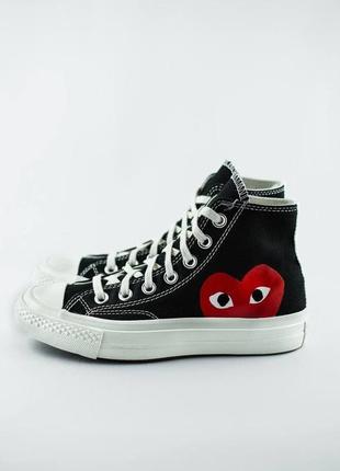 Converse х comme des garcons play конверси чорні високі2 фото