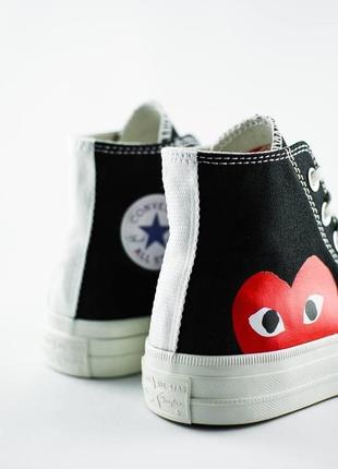 Converse х comme des garcons play конверси чорні високі4 фото