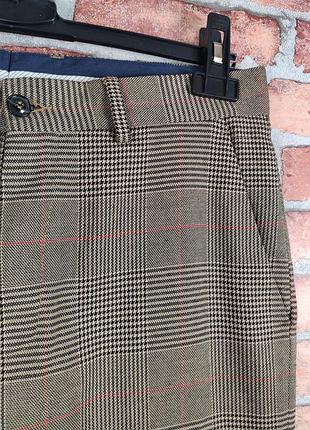 Штани класичні завужені в клітинку slim fit zara man