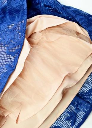 Шикарная синяя кружевная юбка колокол coast6 фото