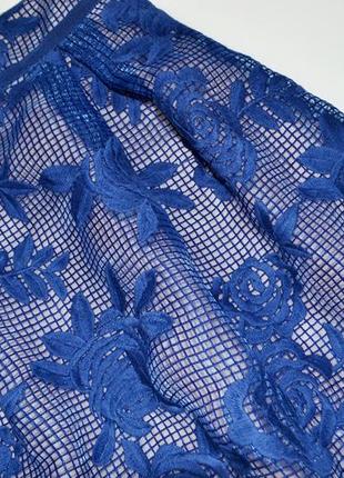 Шикарная синяя кружевная юбка колокол coast4 фото