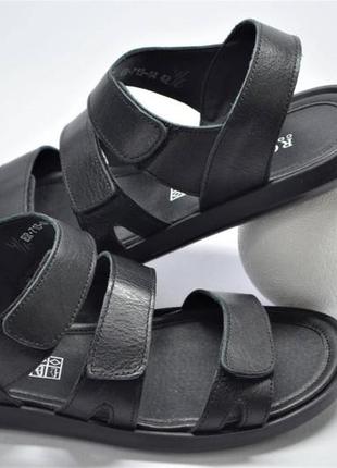 Мужские кожаные сандалии черные rondo 7133 фото