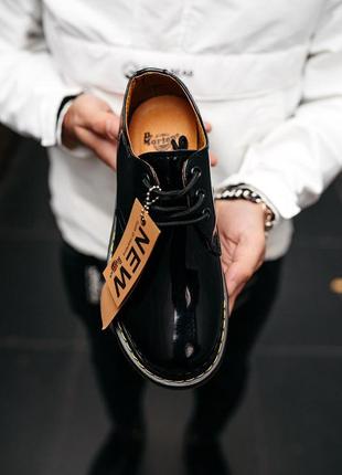 💞женские туфли💞dr. martens 1461 classic black, кожаные осенние/весенние мартинс, чёрные6 фото