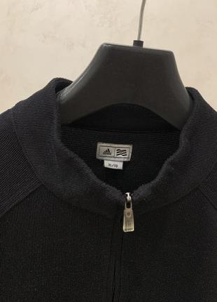 Кофта adidas чоловіча чорна спортивна светр на замок2 фото