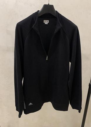 Кофта adidas чоловіча чорна спортивна светр на замок6 фото