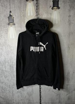 Крутая женская спортивная кофта, зип худи puma big logo size s1 фото