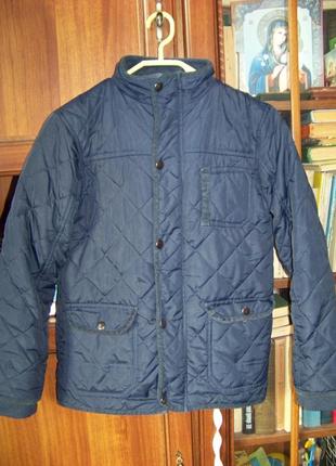 Темно-синяя демисезонная куртка-пиджак rebel 8-10 лет 140 см1 фото