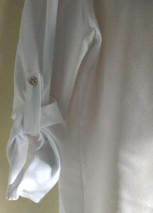 Невесомая белая блуза3 фото