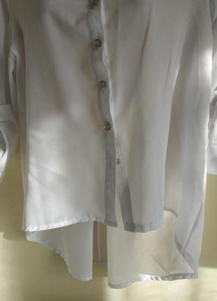 Невесомая белая блуза4 фото