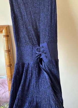 Длинное синее платье макси с блестками reserved8 фото