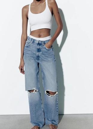 Джинсы wide leg zara 32 размер