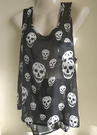 Майка річна блуза череп