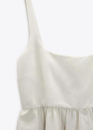 Льняное платье zara, льняное платье zara, платье с добавлением льна zara, платье с добавлением льна zara4 фото