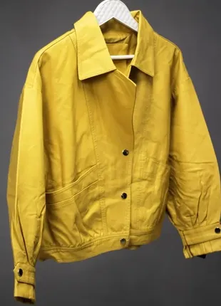 Куртка экокожа xl желтый