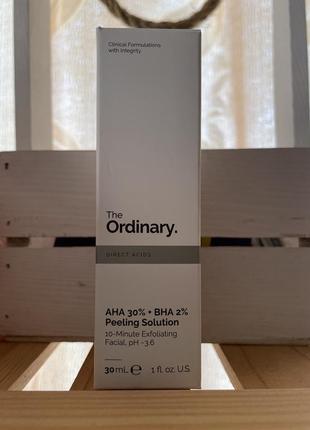 The ordinary - aha 30% + bha 2% peeling solution - кислотний пілінг для обличчя - 30ml5 фото