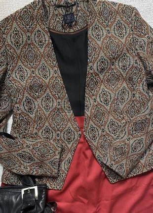 Жакет женский блейзер с принтом пиджак стильный m&s - m,l1 фото