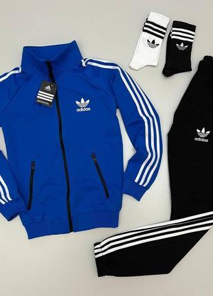 Лёгкий синий спортивный костюм adidas синій чоловічий спортивний костюм adidas костюм адідас1 фото