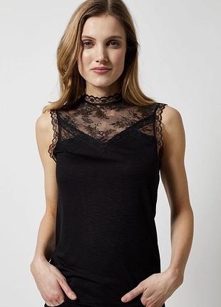 Майка блуза с кружевом dorothy perkins