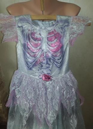 Платье gothic невесты зомби от tu halloween 7-8 лет2 фото