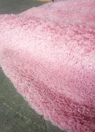 Ковер овальный ворсистый 2х3 турция розовый4 фото