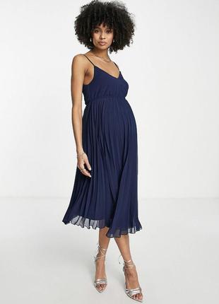 Asos платье для беременной плиссе