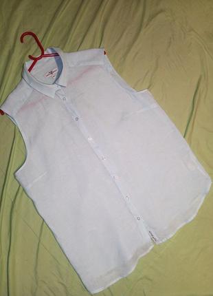 Льняная-100% лён,лаконичная блузка,бохо,большого размера,hampton republic kappahi6 фото