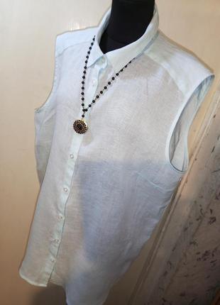 Льняная-100% лён,лаконичная блузка,бохо,большого размера,hampton republic kappahi3 фото