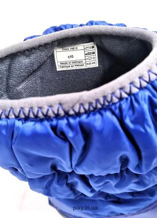Зимові дитячі чоботи крокс crocs winter puff boot kids blue/light grey (14613) дутики8 фото