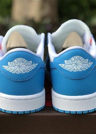 Кроссовки travis scott nike air jordan 1 low unc найк aj1  джорданы кожаные низкие3 фото