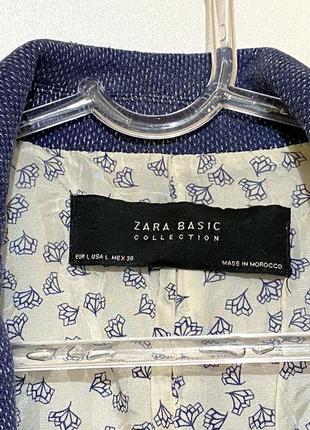 M-l zara пиджак женский синий с локтовыми латками8 фото