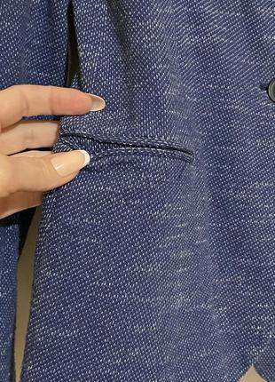 M-l zara пиджак женский синий с локтовыми латками10 фото