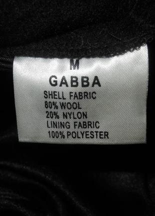 Gabba,оригінал! стильне чорне пальто,полутальто, куртка 100% вовна s/m10 фото