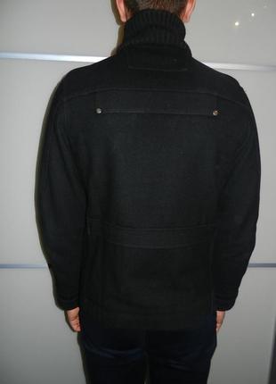 Gabba,оригінал! стильне чорне пальто,полутальто, куртка 100% вовна s/m4 фото