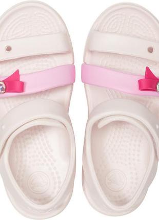 Розовые босоножки сандали кроксы crocs kids´ keeley charm sandal8 фото