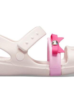 Розовые босоножки сандали кроксы crocs kids´ keeley charm sandal4 фото
