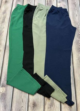 Летние брюки палаццо в разных цветах.3 фото